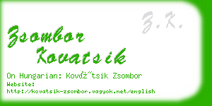 zsombor kovatsik business card